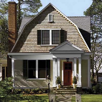 remodel in Kensington, MD with natural cedar shakes, new planters and a new head for a lamppost