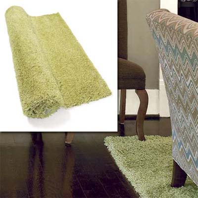 nylon shag rugs inset in photo of this remodeled bungalow living room