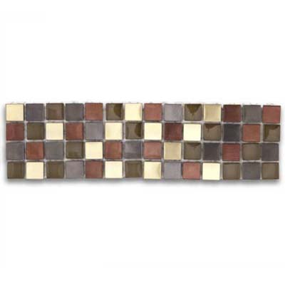 colorful mix of glass and metal tiles from the metal plus blends collection 