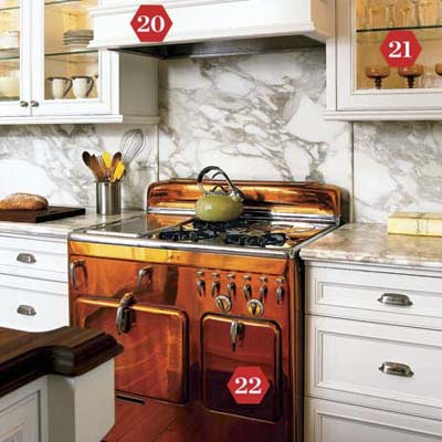 vintage stove in kitchen 