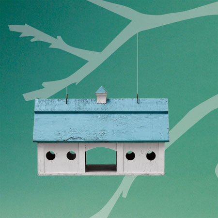 stable-style architectural birdhouse