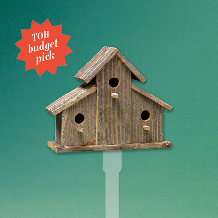 budget-conscious roomy ranch-style architectural birdhouse