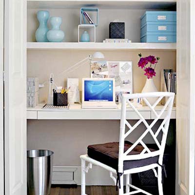 Turn a Closet Into a Home Office | 100 DIY Upgrades for Under $100 ...