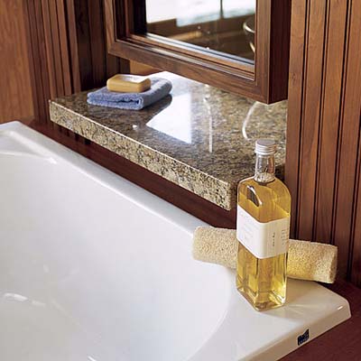 granite countertops in the bath