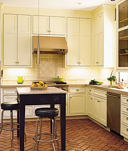 craftsman kitchen terra cotta floor