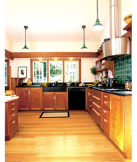 craftsman slate cherry kitchen