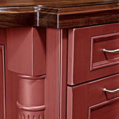 columns add visual interest and storage