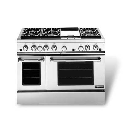 gas-only six-burner range with dual ovens