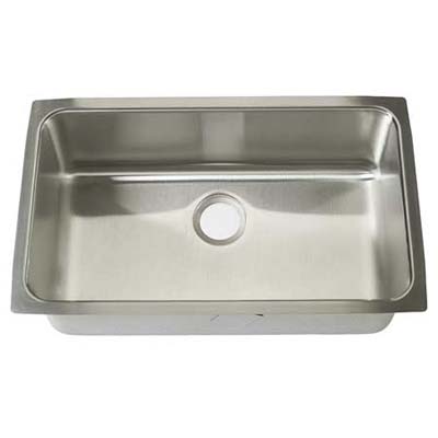 residential grade stainless steel with a 10 inch bay depth