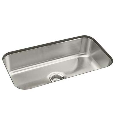 9-inch deep, 18-guage stainless steel sink