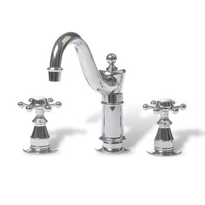 chrome plated brass faucet with ceramic disc handles