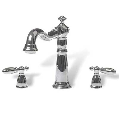 chrome-plated nickel finished brass faucet with simple lever handles