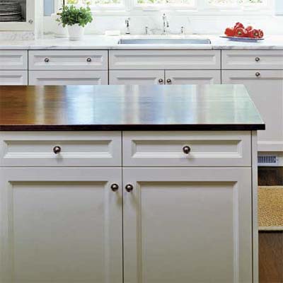 a wood surface makes a dramatic accent