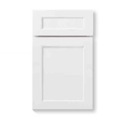 solid maple doors with recessed panel and baked on enamel finish