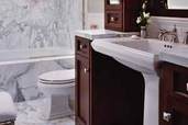 small bathroom wood vanity pedestal sink