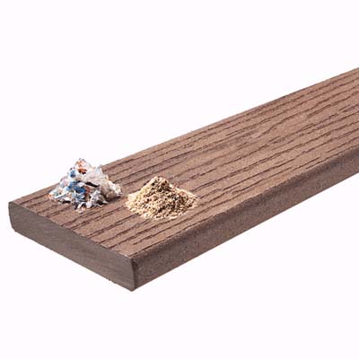 composite board made of recycled plastic and waste wood