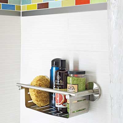stainless steel shower caddy