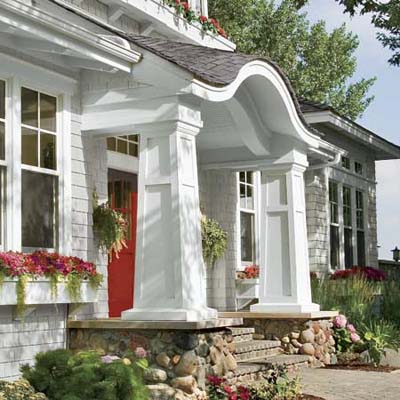 an example of a nice exterior front entryway