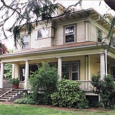 an example of house before the roof and paint job was redone