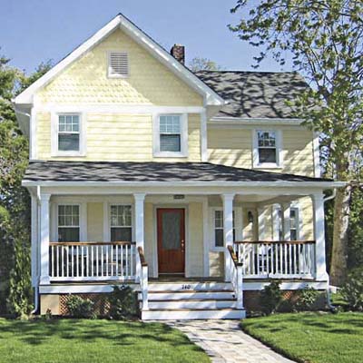an example of house with bright and decorative new siding