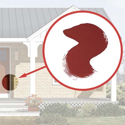 bright accent paints added to the photoshop redesign of this ranch style house