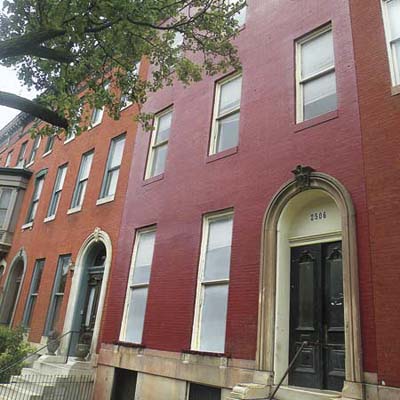 a row house in Baltimore, MD whose fate is still up in the air