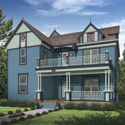 a Photoshop makeover of a Folk Victorian