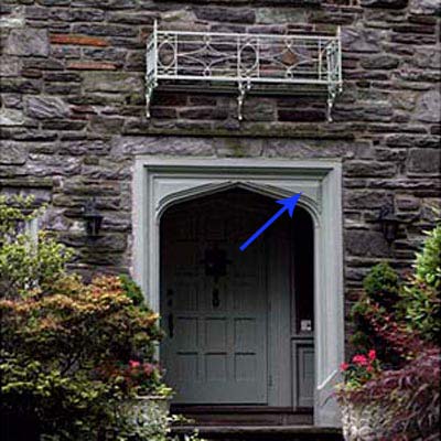 spandrel on front entryway