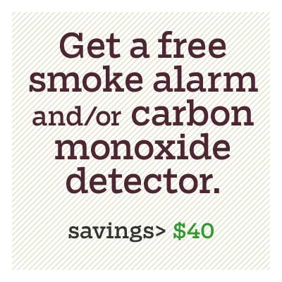 get a free smoke alarm and or carbon monoxide detector for d i y savings