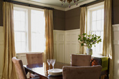 Finished dining room with wainscot panels