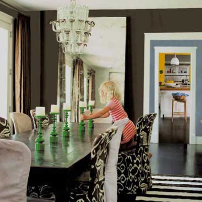 brown dining room