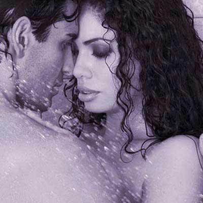 man and woman in shower