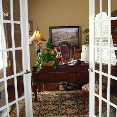 before photo of home office without storage cabinets