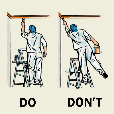 illustration of ladder safety