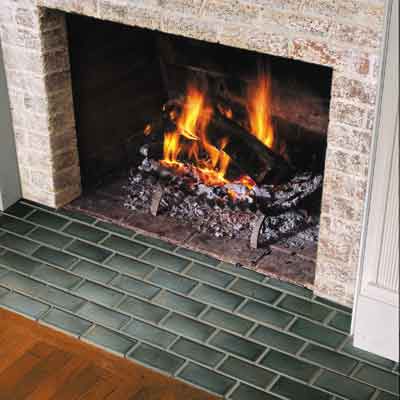 fireplace tiled hearth