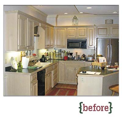 before photo of a redesigned Georgian kitchen