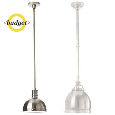 photos of a budget priced nickle plated pendant light