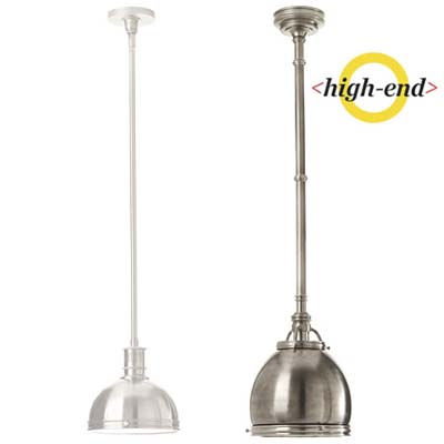 photos of a high-end nickle plated pendant light