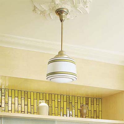 schoolhouse pendant with compact fluorescent fixture