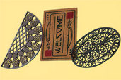 three distinctive doormats