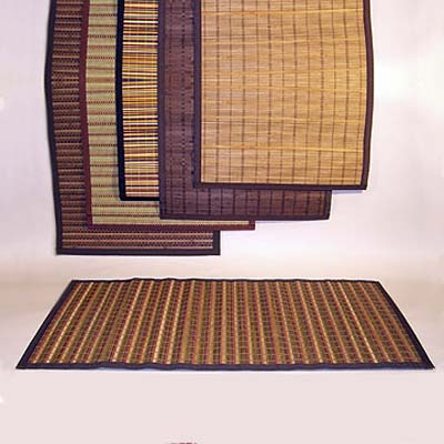 natural bamboo rugs in different colors and styles