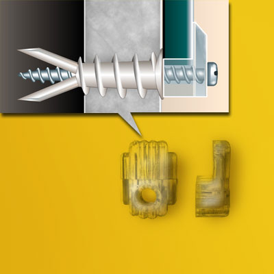 two mirror clips and an illustration to show how it works