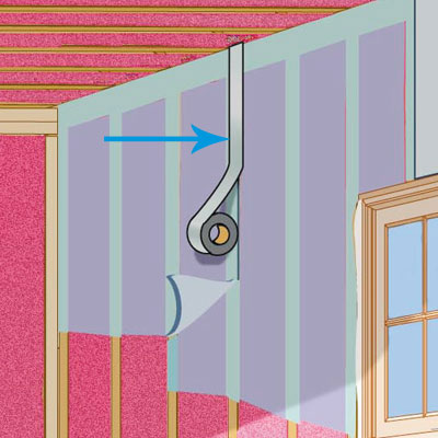 illustration of house with fiberglass insulation and Foil Tape