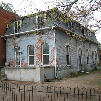 dilapidated second empire house