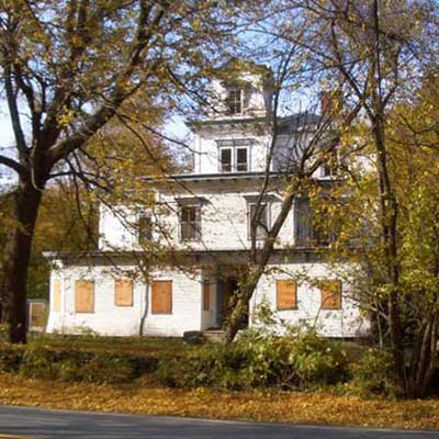 dilapidated second empire house