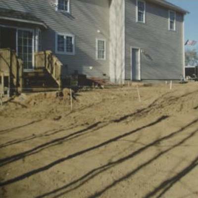 backyard of dirt