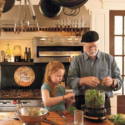 remodeled kitchen in eco friendly cottage