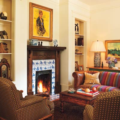 remodeled living room in eco friendly cottage