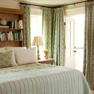 remodeled bedroom in eco friendly cottage