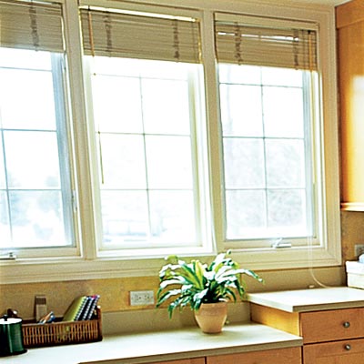 cabinet doors in work station laundry room